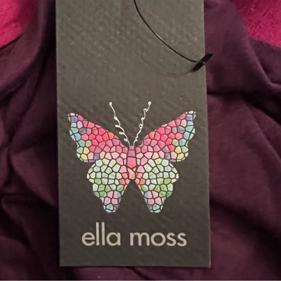 New Ella Moss Jersey Knit Dress SZ XS Purple + Fuchsia - Picture 9 of 12